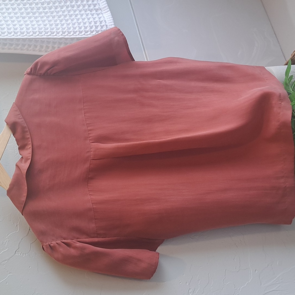🌿Madewell Silk Camp Shirt NWOT Large - Picture 15 of 16